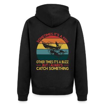 Pêche Pêche Pêcheur Pêche Canne à pêche - Veste à capuche bio Premium Unisexe - noir - Dos - Nico (187cm)