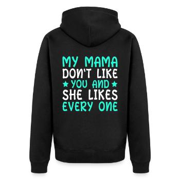 Maman Mère Fête des Mères Disant - Veste à capuche bio Premium Unisexe - noir - Dos - Nico (187cm)