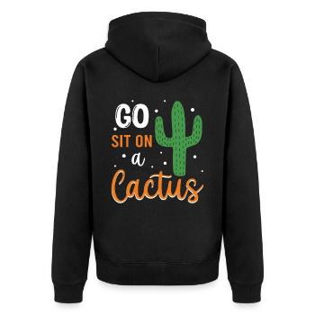 Allez vous asseoir sur un cactus - Western Sugaro Flowers - Veste à capuche bio Premium Unisexe - noir - Dos - Nico (187cm)