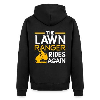 Gardener Landscaping Horticulture Lawn Mower - Unisex Premium Organic Zip Hoodie - black - Back - Nico (187cm)