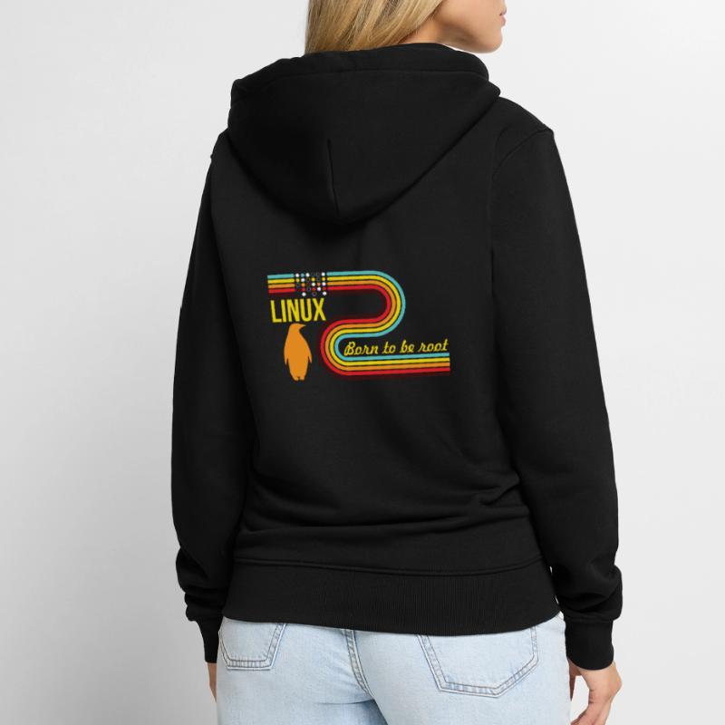 Born To Be Root Linux Nerd Geek Coding Unisex Premium Organic Zip Hoodie