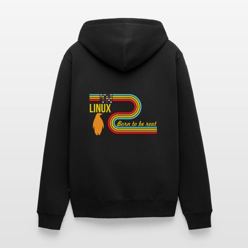 Born To Be Root Linux Nerd Geek Coding Unisex Premium Organic Zip Hoodie