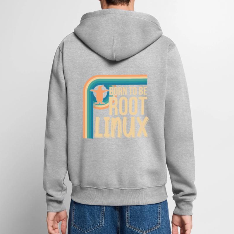 Born To Be Root Linux Nerd for Coding Unisex Premium Organic Zip Hoodie