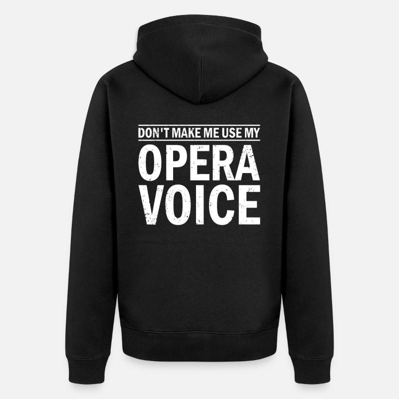 Chanteur d’opéra chanteur maisons d’opéra - Veste à capuche bio Premium Unisexe - noir