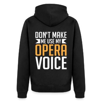 Chanteur d’opéra chanteur maisons d’opéra - Veste à capuche bio Premium Unisexe - noir - Dos - Nico (187cm)
