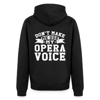 Chanteur d’opéra chanteur maisons d’opéra - Veste à capuche bio Premium Unisexe - noir - Dos - Nico (187cm)