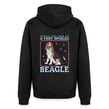 Beagle Maman Chien Amoureux Chien Propriétaire Cadeau - Veste à capuche bio Premium Unisexe - noir - Dos - Nico (187cm)