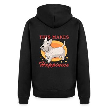Scottish Terrier Dog Dog Owner Gift - Unisex Premium Organic Zip Hoodie - black - Back - Nico (187cm)