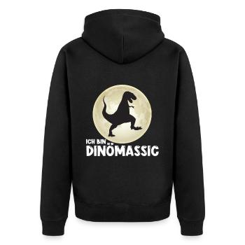T-Rex Moon Dinömassic Dino Dinosaure - Veste à capuche bio Premium Unisexe - noir - Dos - Nico (187cm)
