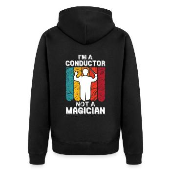 Conductor Magician Orchestra Musicians - Unisex Premium Organic Zip Hoodie - black - Back - Nico (187cm)