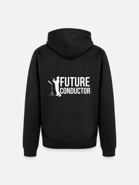 Zukünftiger Dirigent beim Dirigieren - Unisex Premium Bio Zip Hoodie - Schwarz