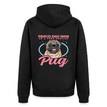 Maman Carlin | Dog Lover Dog Owner Cadeau - Veste à capuche bio Premium Unisexe - noir - Dos - Nico (187cm)