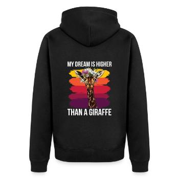 Girafe Dream Africa Girafe Savannah - Veste à capuche bio Premium Unisexe - noir - Dos - Nico (187cm)