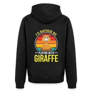 Bébé Girafe Afrique Safari Savannah Jungle - Veste à capuche bio Premium Unisexe - noir - Dos - Nico (187cm)