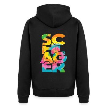 Schlager Schlagerfan Schlagermusik Schlagerparty - Unisex Premium Bio Zip Hoodie - Schwarz - Hinten - Nico (187cm)