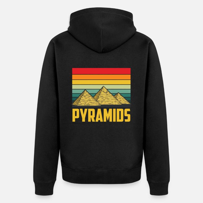 Pyramide Ägypten Sphinx Gizeh Anubis - Unisex Premium Bio Zip Hoodie - Schwarz