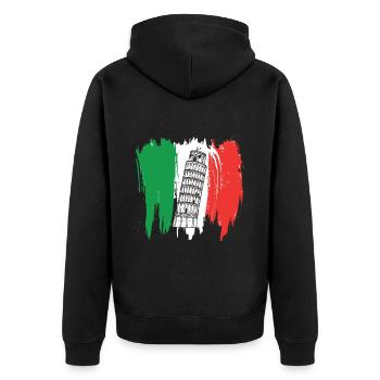 Pise Tour Penchée Italie Toscane Florence - Veste à capuche bio Premium Unisexe - noir - Dos - Nico (187cm)