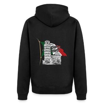 Pise Tour Penchée Italie Toscane Florence - Veste à capuche bio Premium Unisexe - noir - Dos - Nico (187cm)