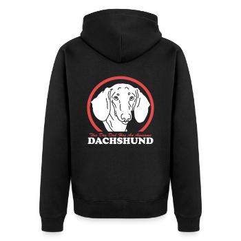 Teckel Papa Chiens Teckel Chien Papa Cadeau - Veste à capuche bio Premium Unisexe - noir - Dos - Nico (187cm)