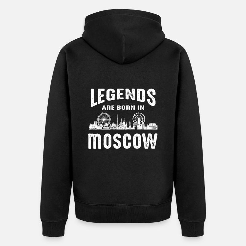 Moscou Légendes Russie Skyline - Veste à capuche bio Premium Unisexe - noir