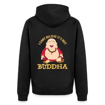 Fat Buddha Asie Religion Méditation - Veste à capuche bio Premium Unisexe - noir - Dos - Nico (187cm)