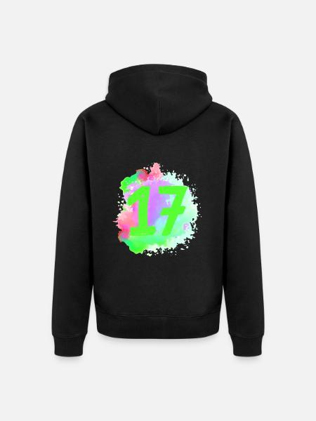17 Nombre d’objets blob - Veste à capuche bio Premium Unisexe - noir