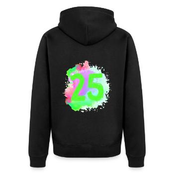 25 Nombre d’objets blob - Veste à capuche bio Premium Unisexe - noir - Dos - Nico (187cm)
