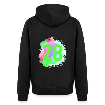 28 Nombre d’objets blob - Veste à capuche bio Premium Unisexe - noir - Dos - Nico (187cm)