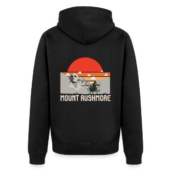 Mont Rushmore Dakota Mountains Amérique États-Unis - Veste à capuche bio Premium Unisexe - noir - Dos - Nico (187cm)