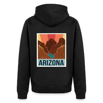 Arizona Grand Canyon Colorado River Camping - Veste à capuche bio Premium Unisexe - noir - Dos - Nico (187cm)