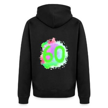 60 Nombre d’objets blob - Veste à capuche bio Premium Unisexe - noir - Dos - Nico (187cm)
