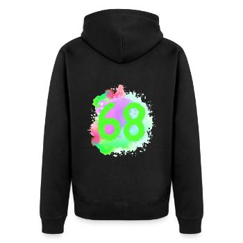 68 Nombre d’objets blob - Veste à capuche bio Premium Unisexe - noir - Dos - Nico (187cm)