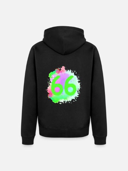 66 Nombre d’objets blob - Veste à capuche bio Premium Unisexe - noir