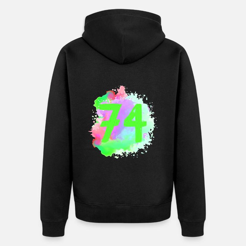 74 Nombre d’objets blob - Veste à capuche bio Premium Unisexe - noir
