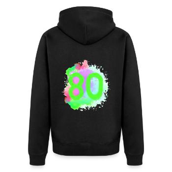 80 Nombre d’objets blob - Veste à capuche bio Premium Unisexe - noir - Dos - Nico (187cm)