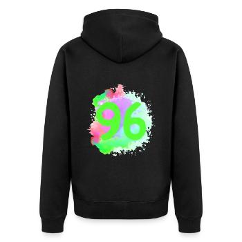96 Nombre d’objets blob - Veste à capuche bio Premium Unisexe - noir - Dos - Nico (187cm)