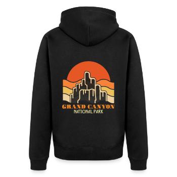 Parc national grand canyon arizona colorado - Veste à capuche bio Premium Unisexe - noir - Dos - Nico (187cm)