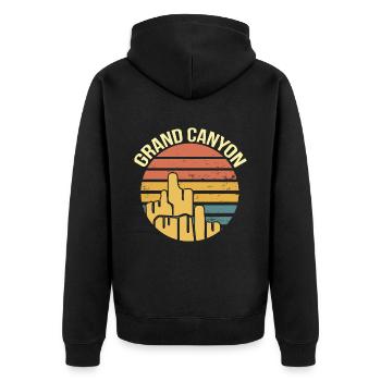 Montagnes du Grand Canyon Arizona Randonnée Colorado - Veste à capuche bio Premium Unisexe - noir - Dos - Nico (187cm)