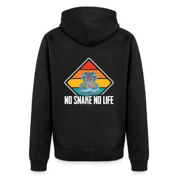 Snake Boa Constrictor Cobra Zoo - Unisex Premium Organic Zip Hoodie - black - Back - Nico (187cm)