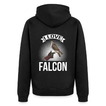J’adore Falcon eagle falconry bird - Veste à capuche bio Premium Unisexe - noir - Dos - Nico (187cm)