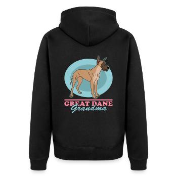 Grand Danois | Cadeau de propriétaire de chien de chien - Veste à capuche bio Premium Unisexe - noir - Dos - Nico (187cm)