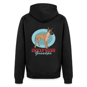 Grand Danois | Cadeau de propriétaire de chien de chien - Veste à capuche bio Premium Unisexe - noir - Dos - Nico (187cm)