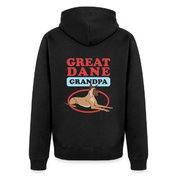| great dane dogs Cadeau de propriétaire de chien - Veste à capuche bio Premium Unisexe - noir - Dos - Nico (187cm)