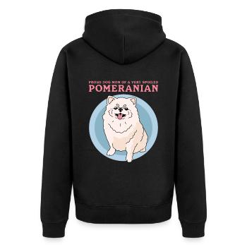 Poméranien Maman Propriétaire de chien Zwergspitz Cadeau - Veste à capuche bio Premium Unisexe - noir - Dos - Nico (187cm)