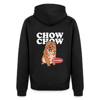Chow Chow Grand-père Propriétaire de chien Chien Cadeau - Veste à capuche bio Premium Unisexe - noir - Dos - Nico (187cm)