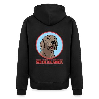 Weimaraner Papa Propriétaire de chien Chien Cadeau - Veste à capuche bio Premium Unisexe - noir - Dos - Nico (187cm)