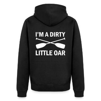 Rowing - At A Dirty Little Oar - Paddling Rowboat - Unisex Premium Organic Zip Hoodie - black - Back - Nico (187cm)
