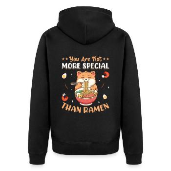 Pas plus spécial que ramen Noodles Fun Noodle - Veste à capuche bio Premium Unisexe - noir - Dos - Nico (187cm)