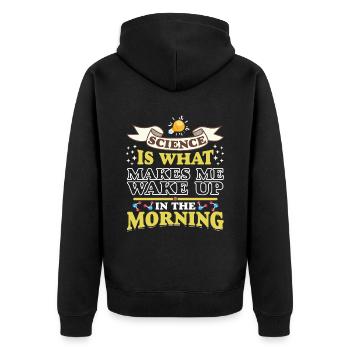 La science me réveille amusant Scientifique Science - Veste à capuche bio Premium Unisexe - noir - Dos - Nico (187cm)