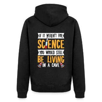 Ne serait-ce pas drôle pour la science ? - Veste à capuche bio Premium Unisexe - noir - Dos - Nico (187cm)